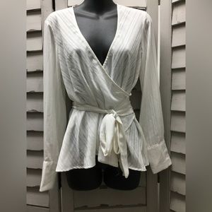 Cross and tie blouse by Dynamite